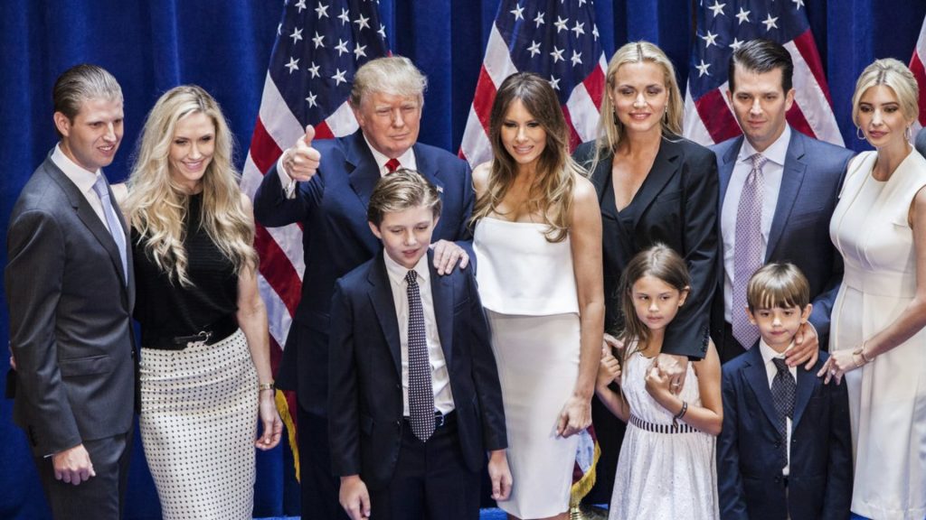 All the members of Donald's Trump family.