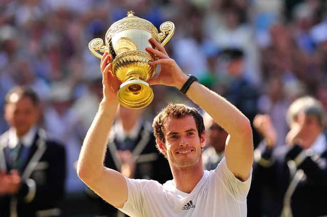 Andy Murray lifting trophy